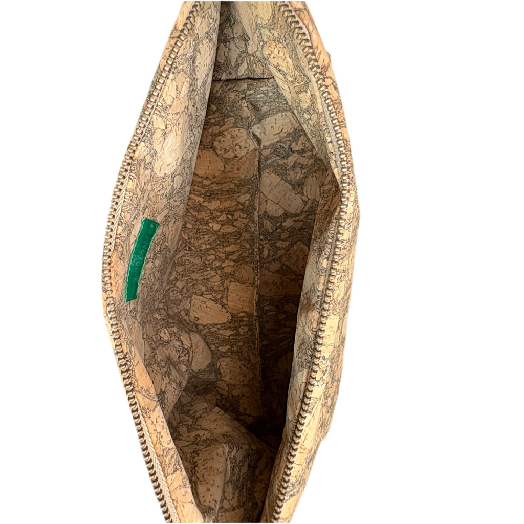 Stor toalettmappe av korkskinn