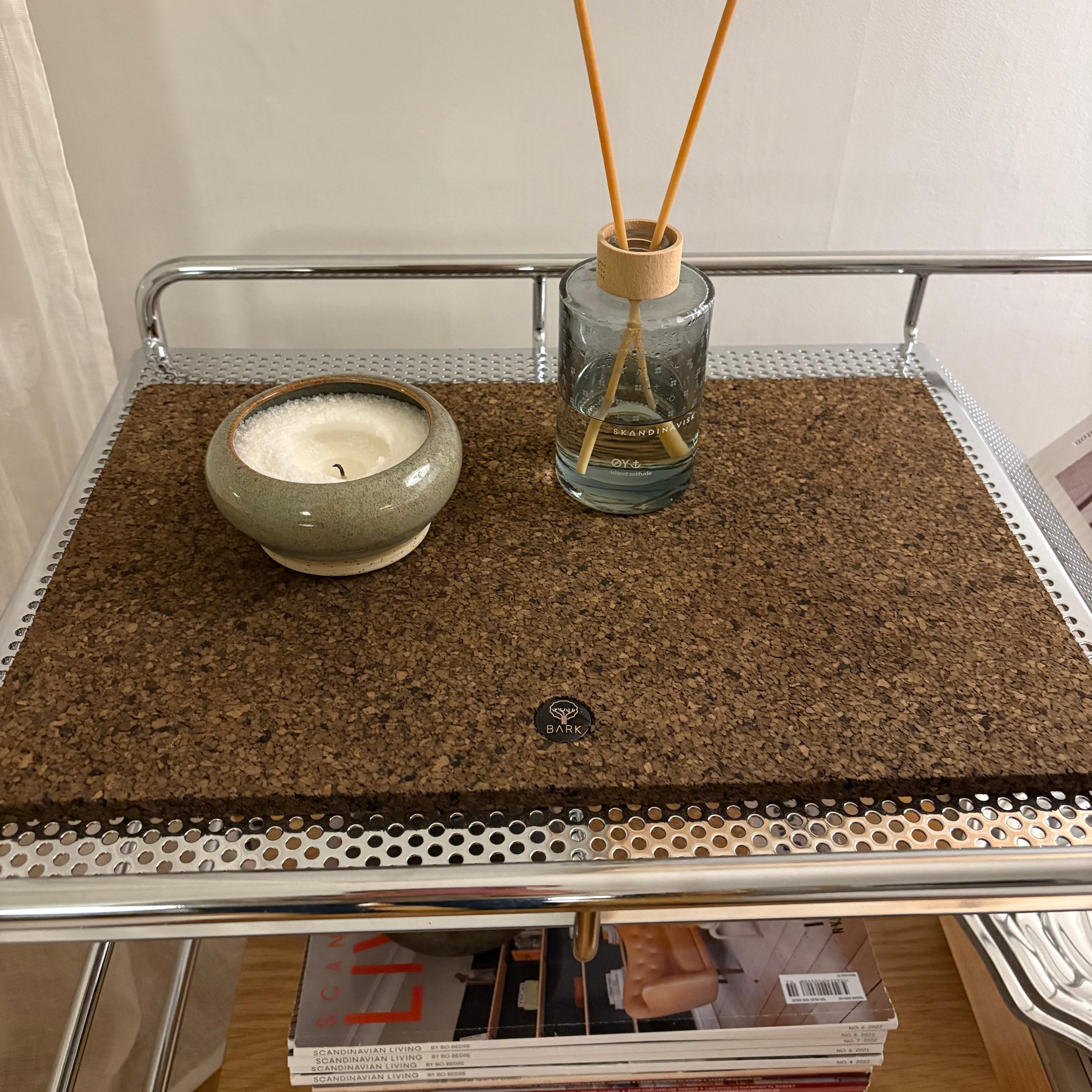 Stor pyntebrikke/gryteunderlag av resirkulert kork