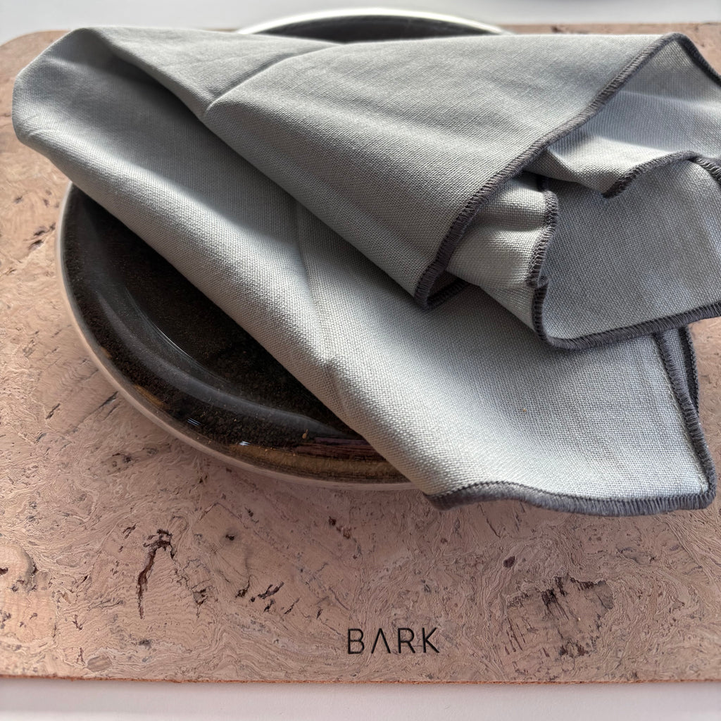 Spisebrikker med naturlig korkmønster 4- pack