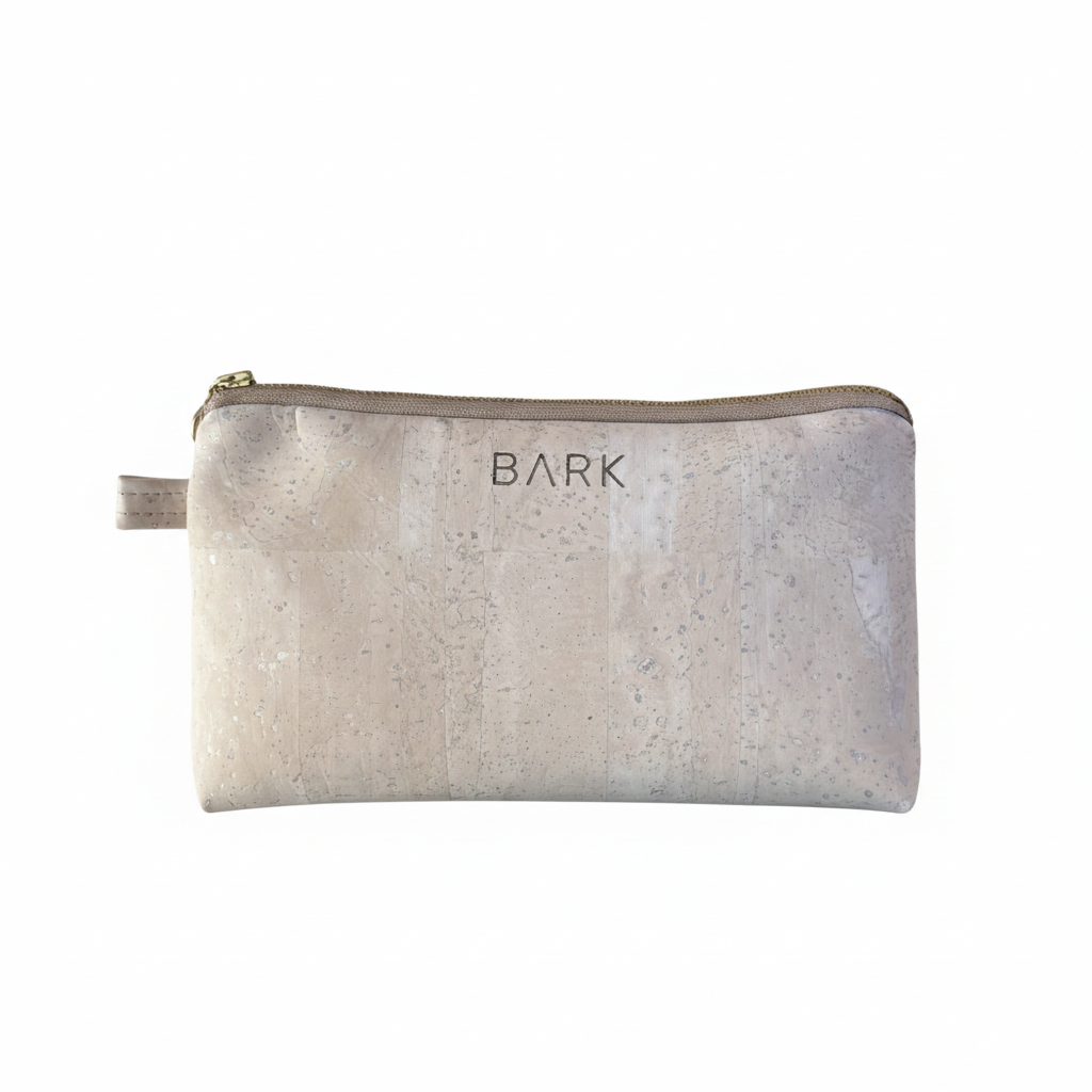 Liten toalettmappe av korkskinn