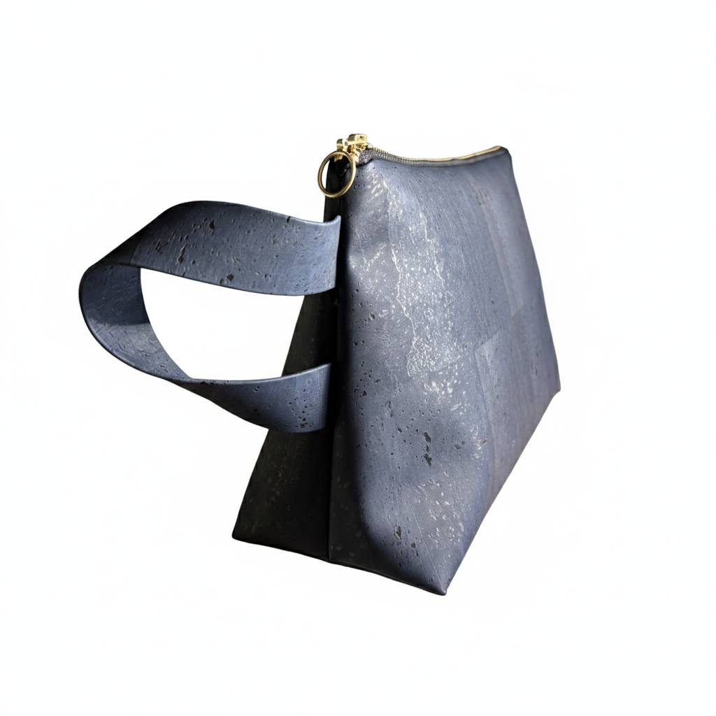 Stor toalettmappe av korkskinn