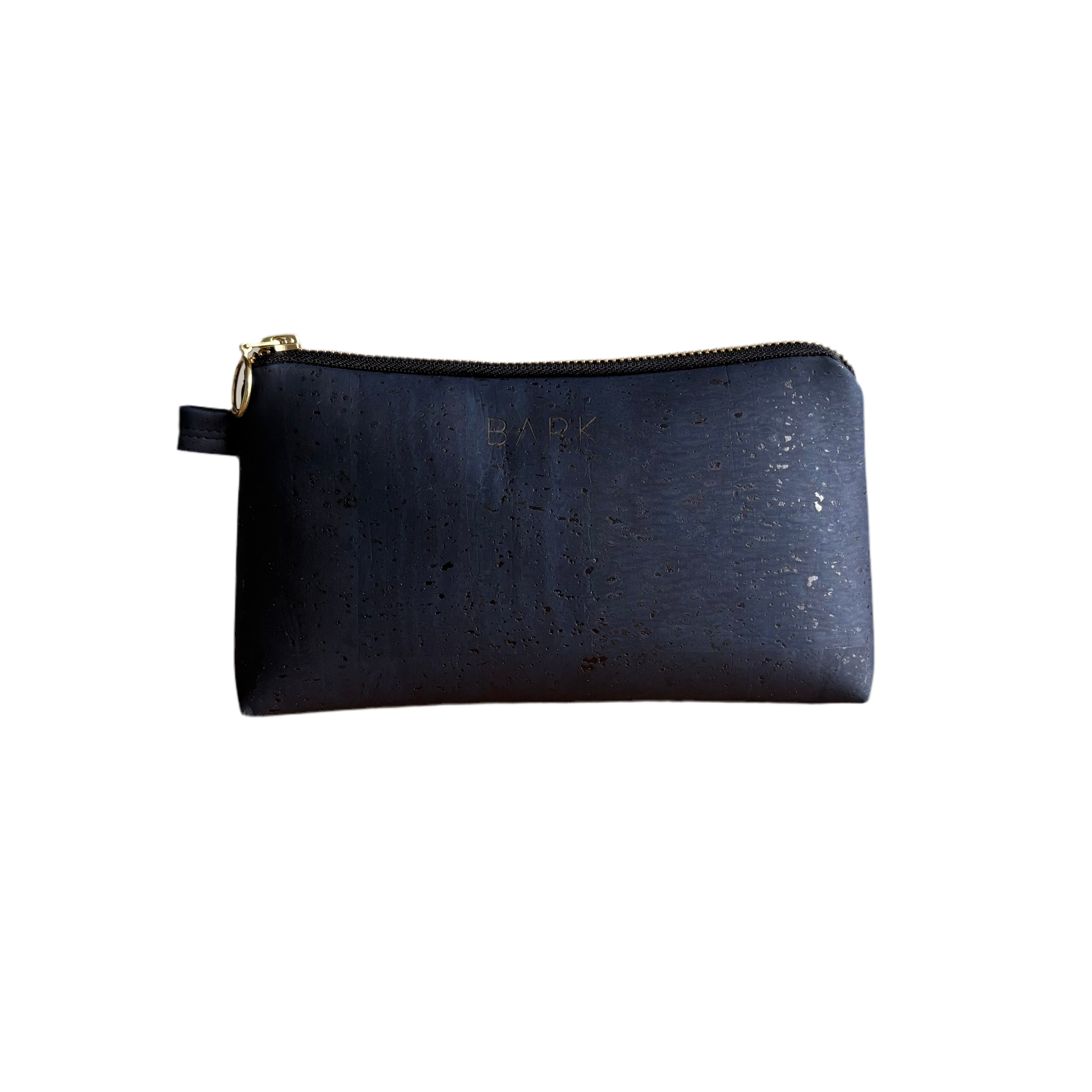 Liten toalettmappe av korkskinn