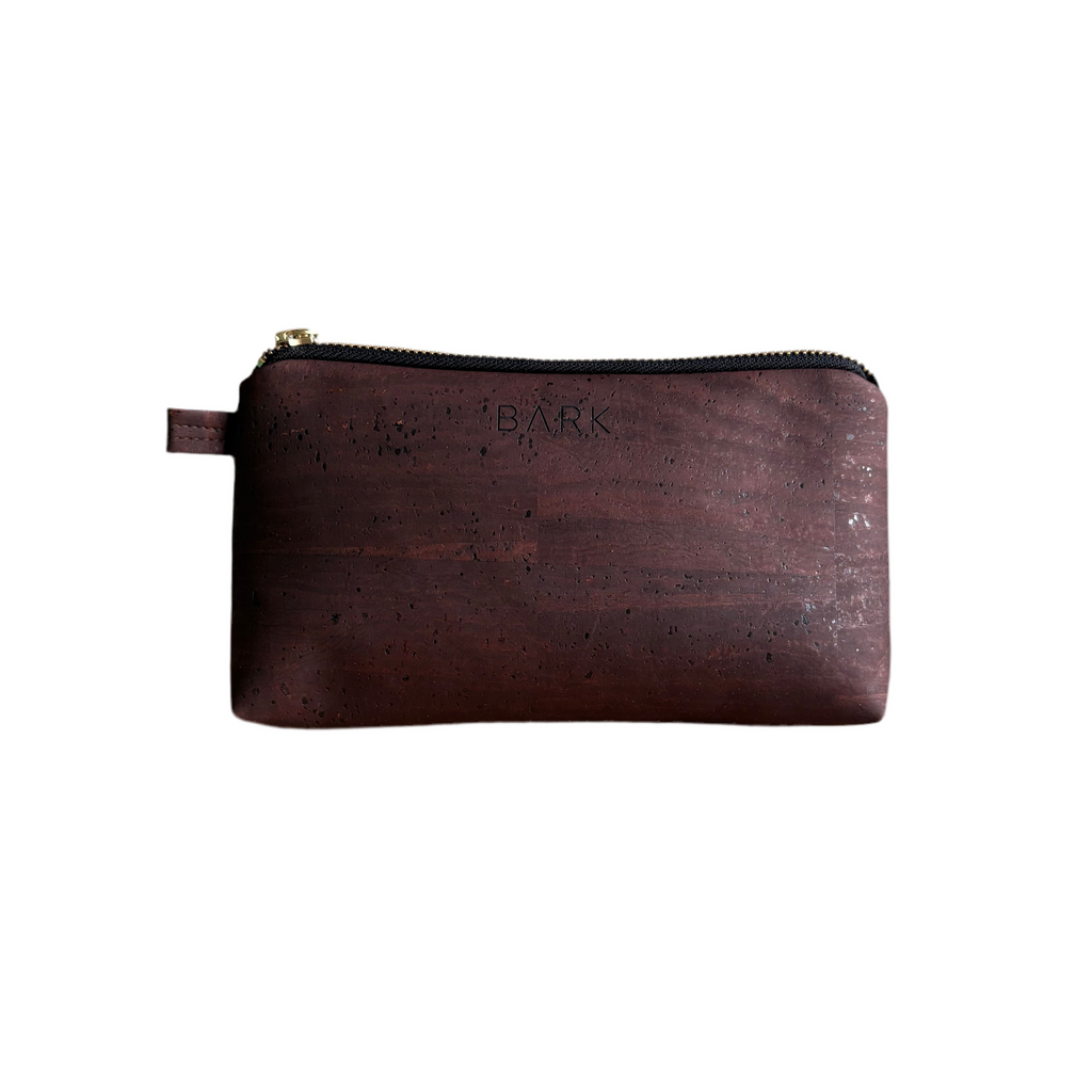 Liten toalettmappe av korkskinn