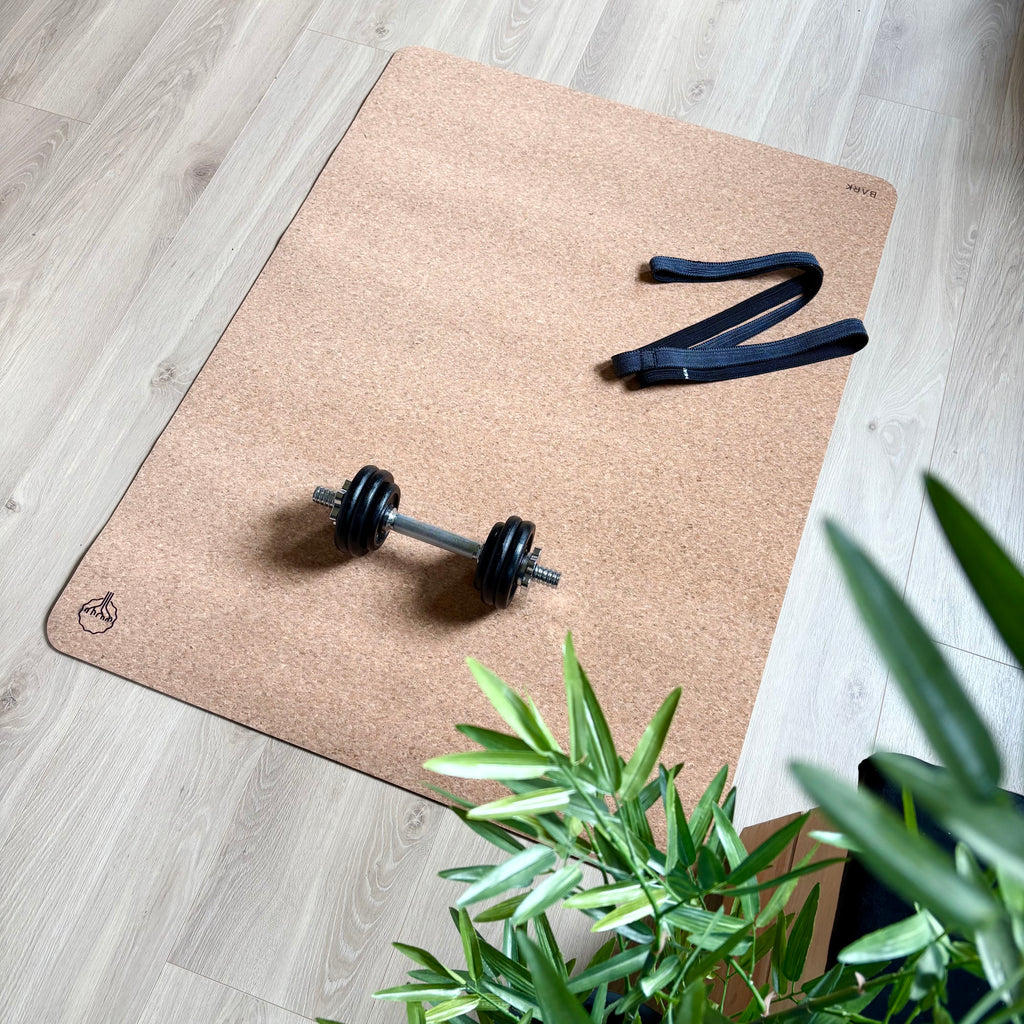 Gulvbeskytter av kork — yogamatte & barnestolmatte