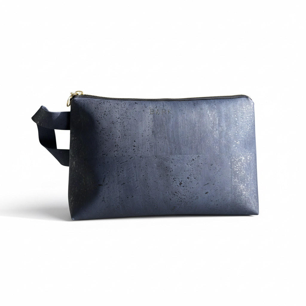 Stor toalettmappe av korkskinn