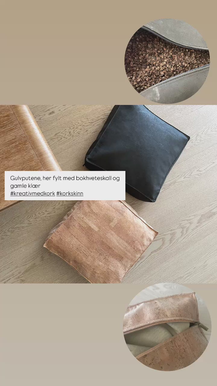 Gulvpute av korkskinn